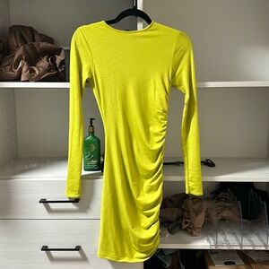 Naked Wardrobe lime green mini dress